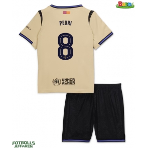 Barcelona Pedri Gonzalez #8 Bortaställ Barn 2025-26 Kortärmad (+ Korta byxor)